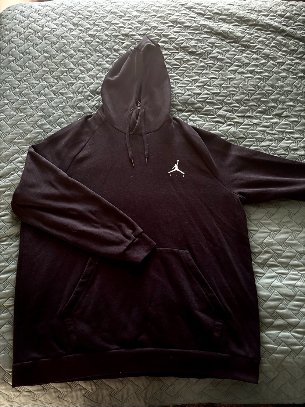Nike Black Hoodie with Small White Jumpman Logo